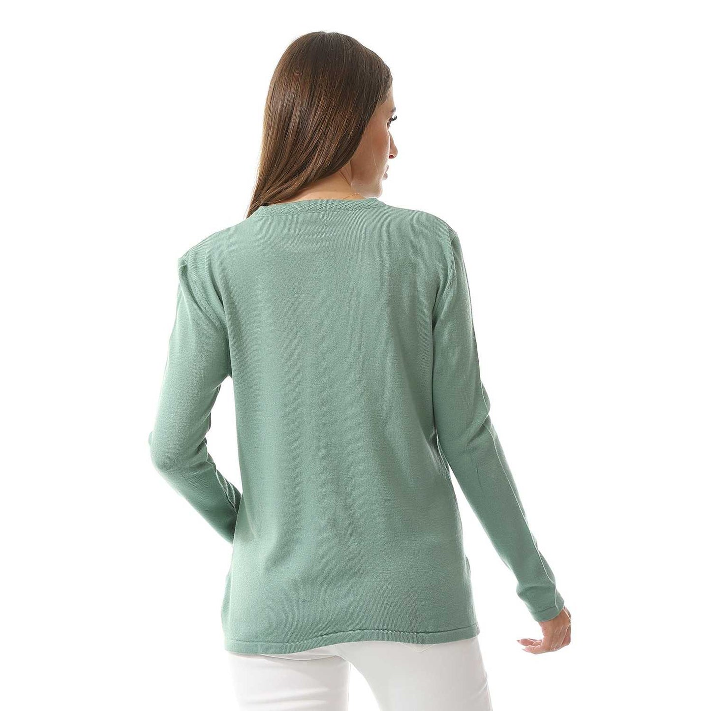 Women's Crew Neck Knitted Pullover