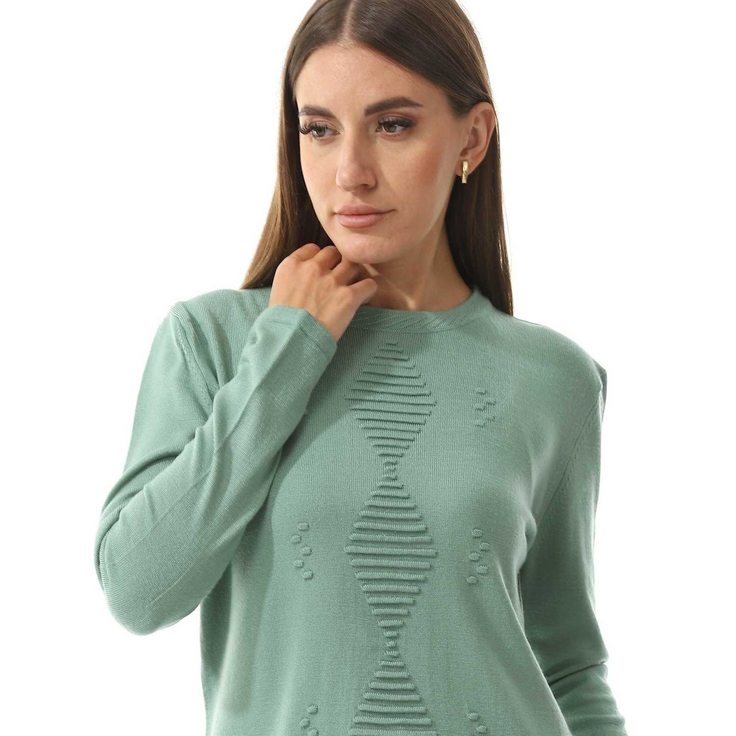 Women's Crew Neck Knitted Pullover