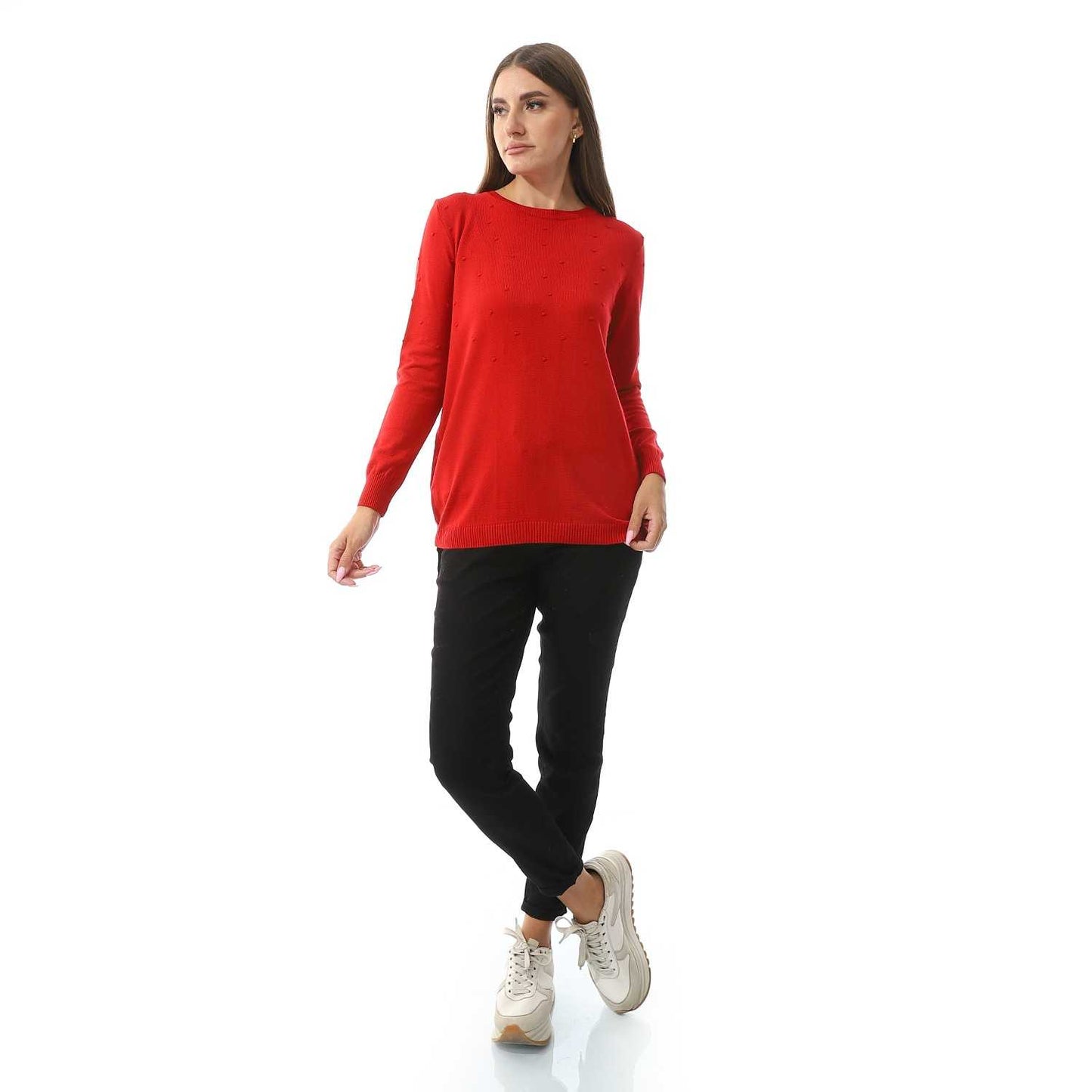 Women's Crew Neck Knited Pullover