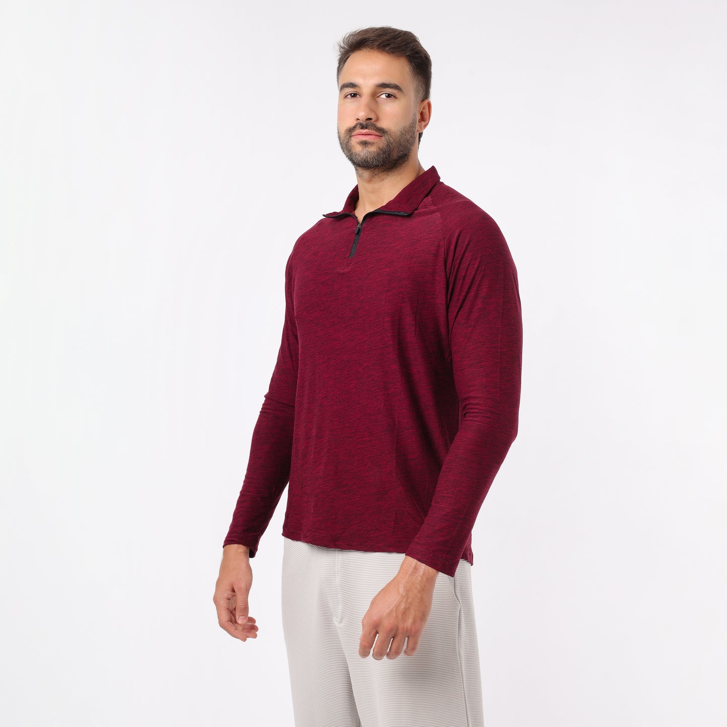 Men’s Quarter-Zip Long Sleeves Training T-Shirt