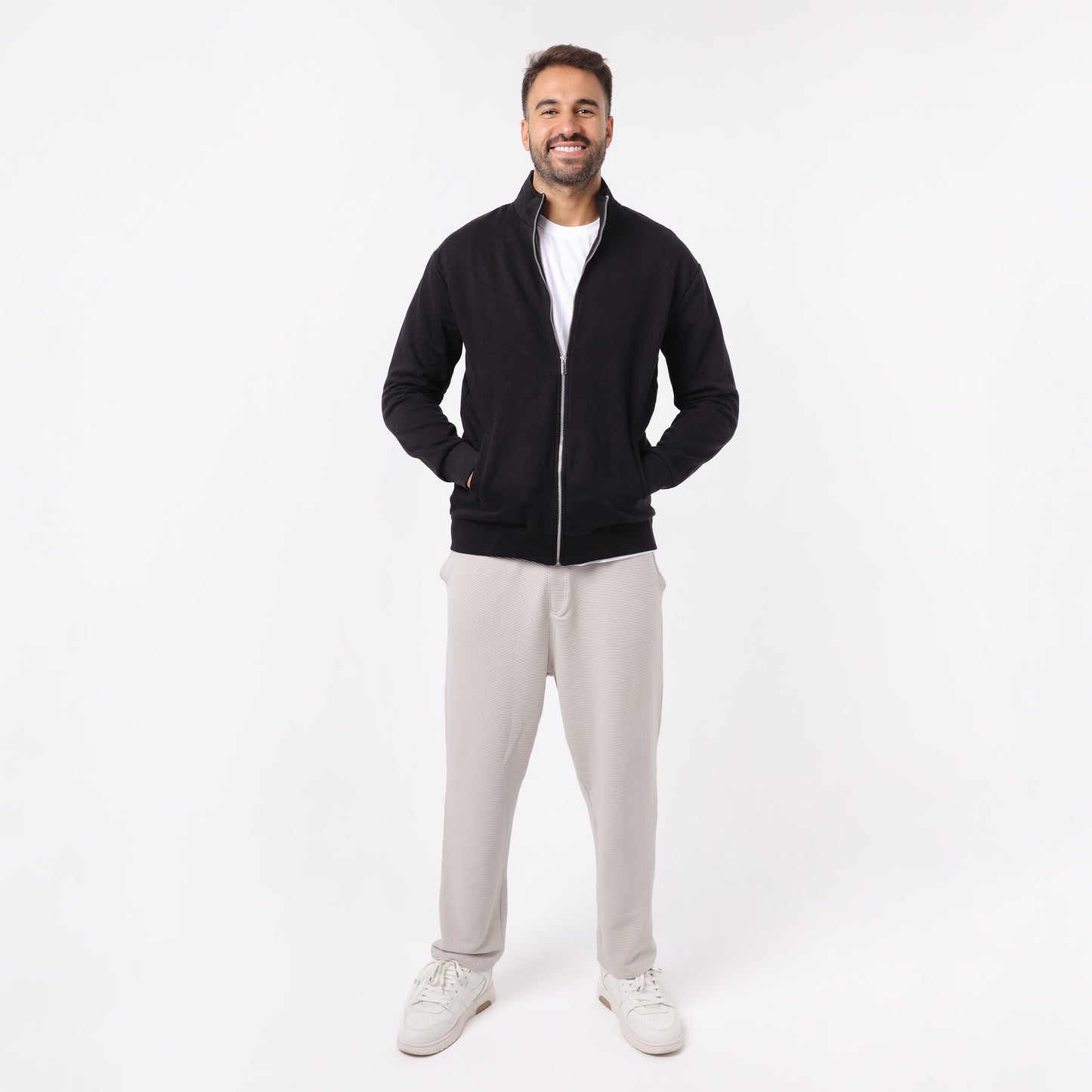 Men's Zip-up Cotton Sweatshirt