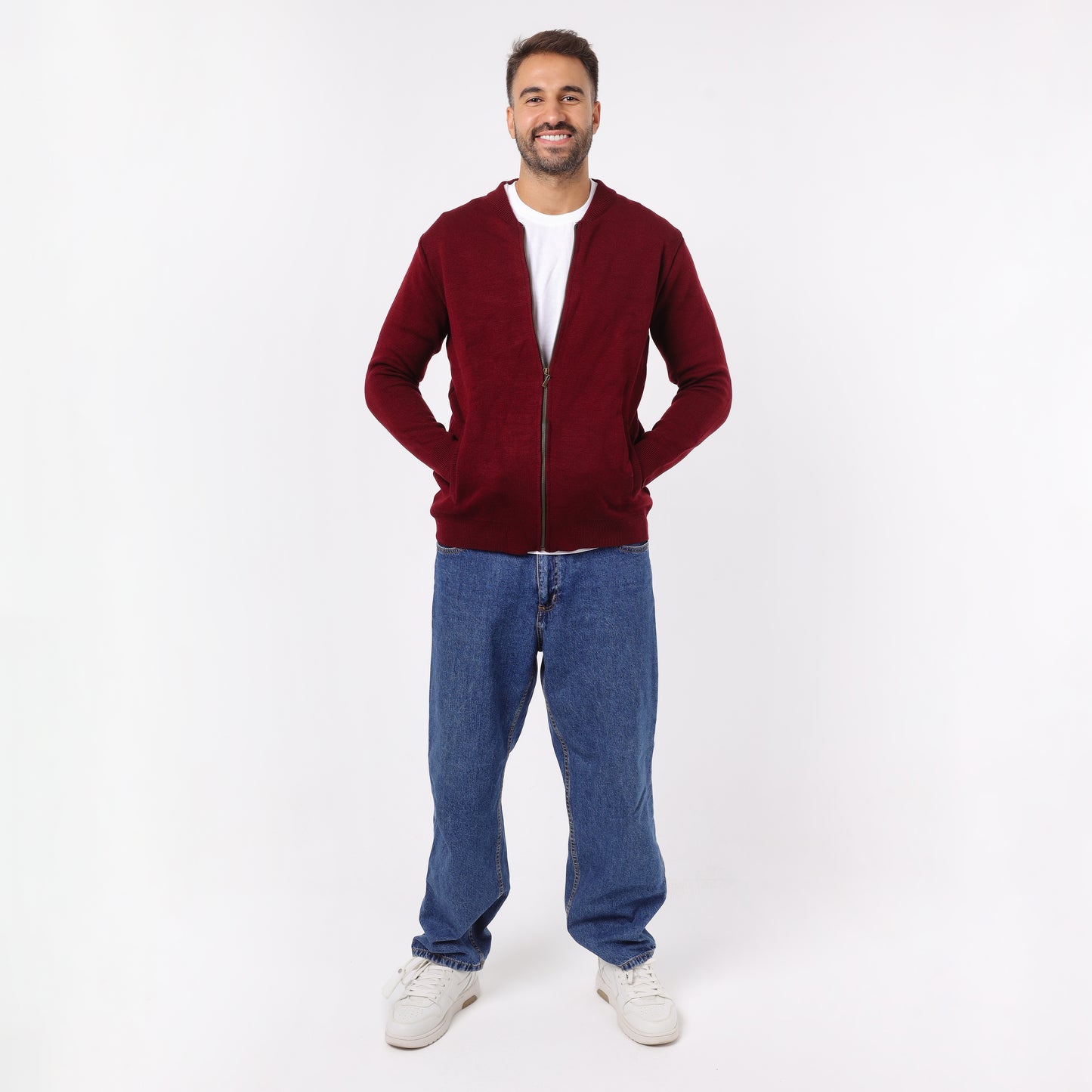 Men’s Zip-Up Knit Sweater