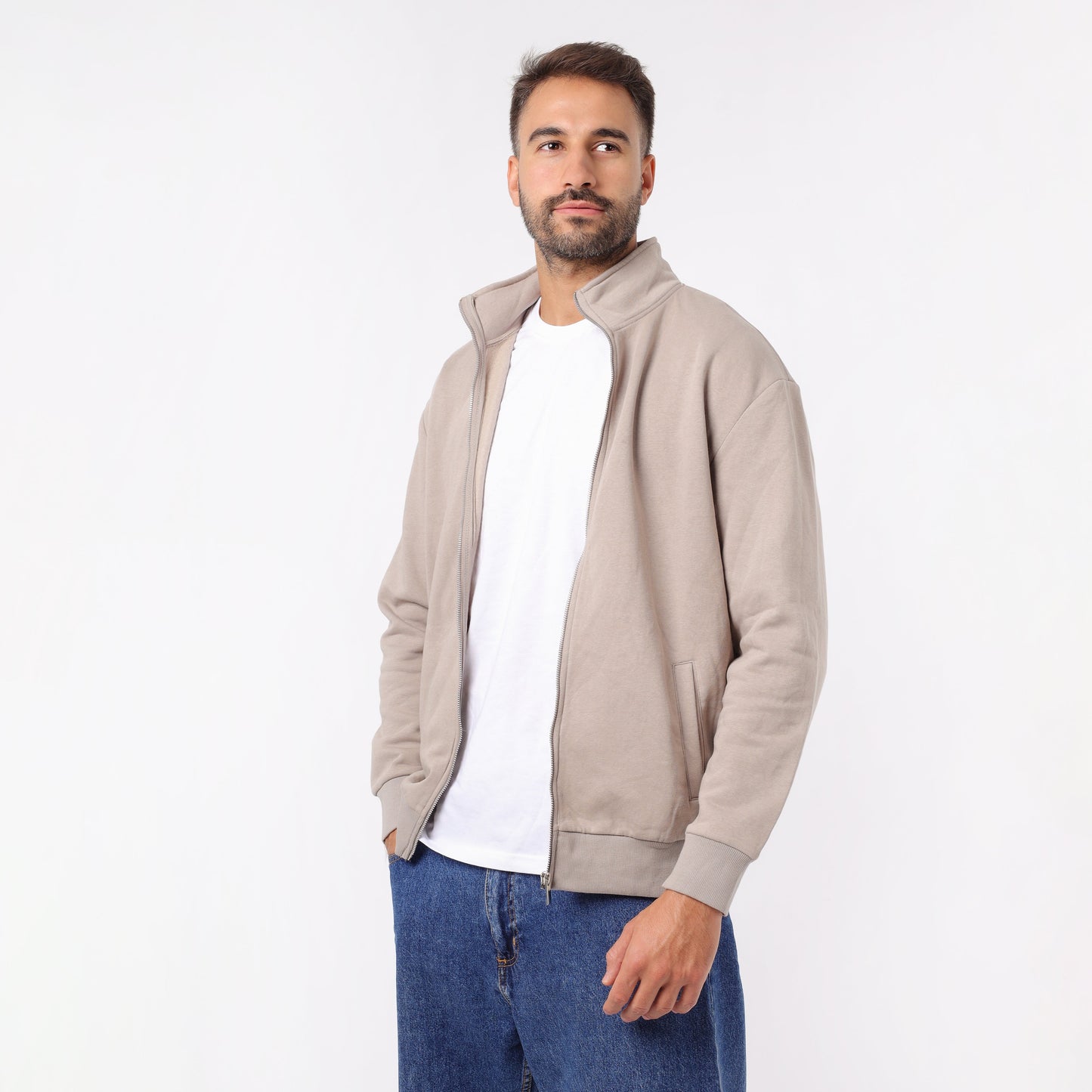 Men's Zip-up Cotton Sweatshirt