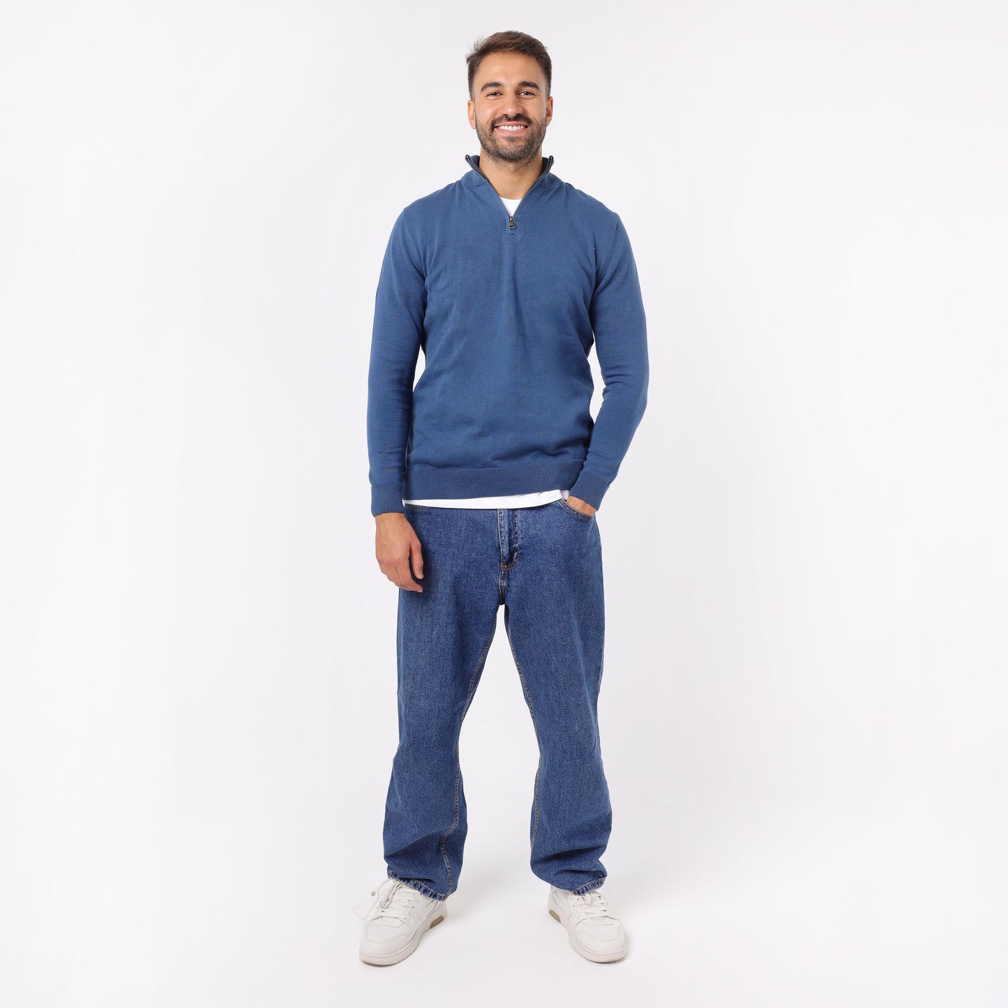 Men's Half Zip Knit Sweater