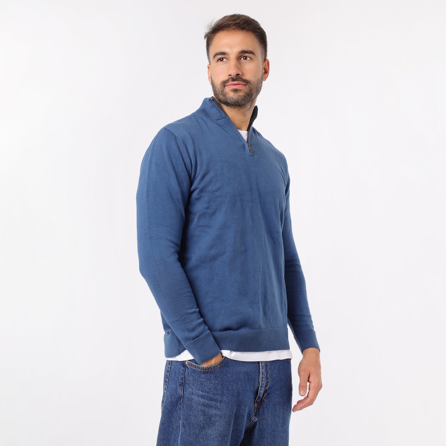 Men's Half Zip Knit Sweater