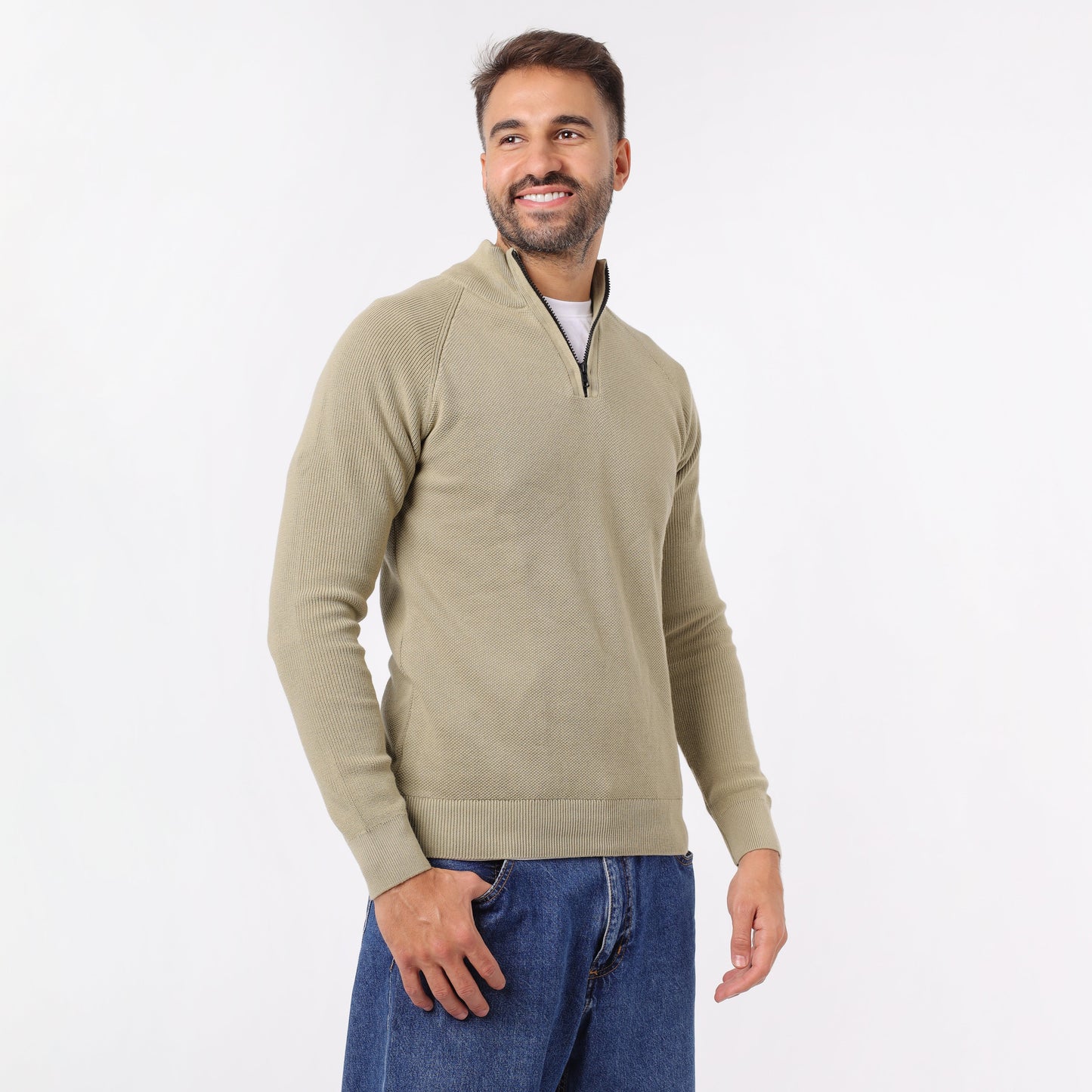 Men's Half Zip Knit Sweater