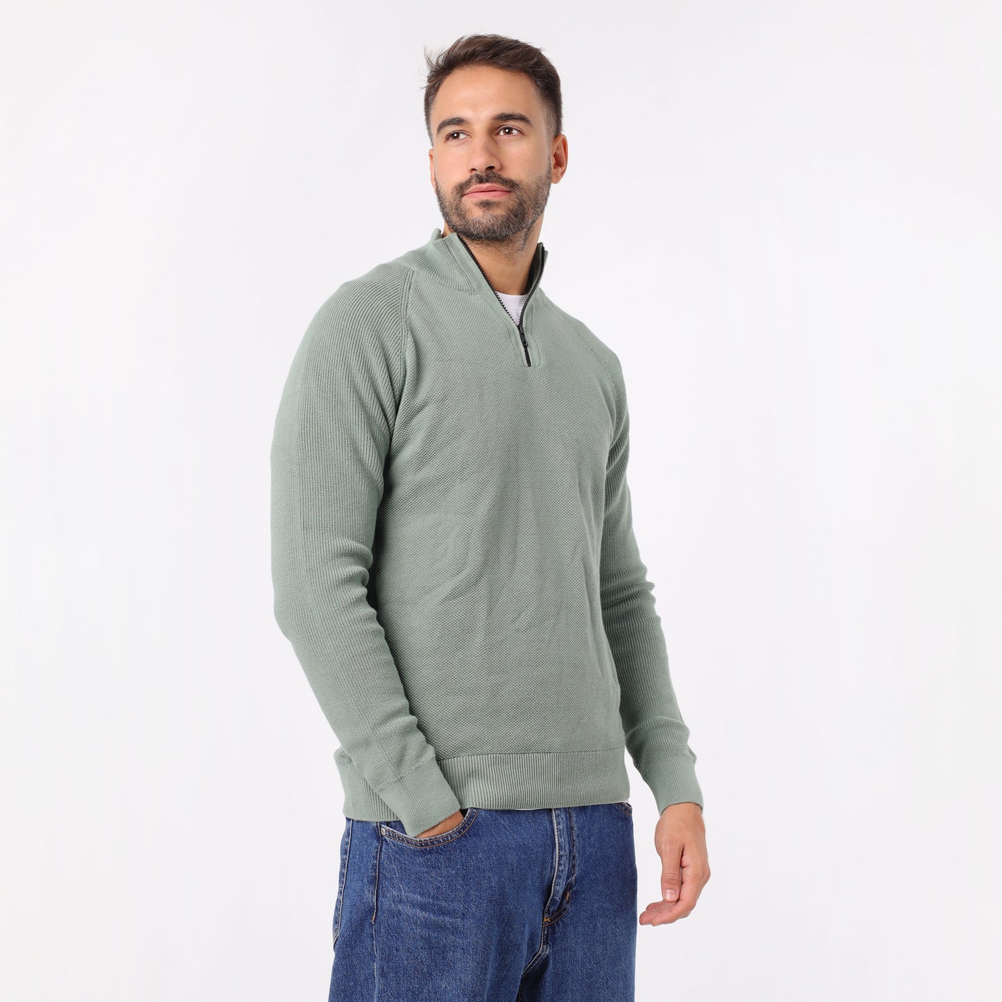 Men's Half Zip Knit Sweater