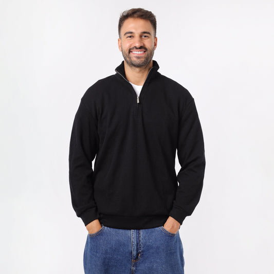 Men's Half Zip Cotton Sweatshirt