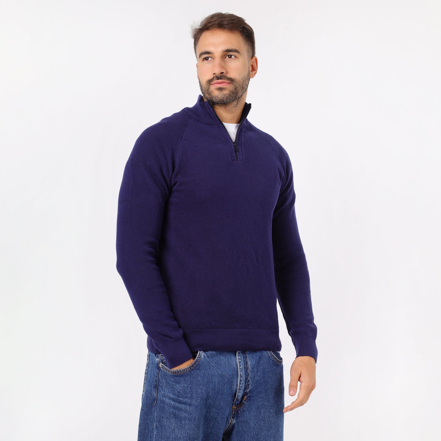 Mens Half-Zip Knit Sweater