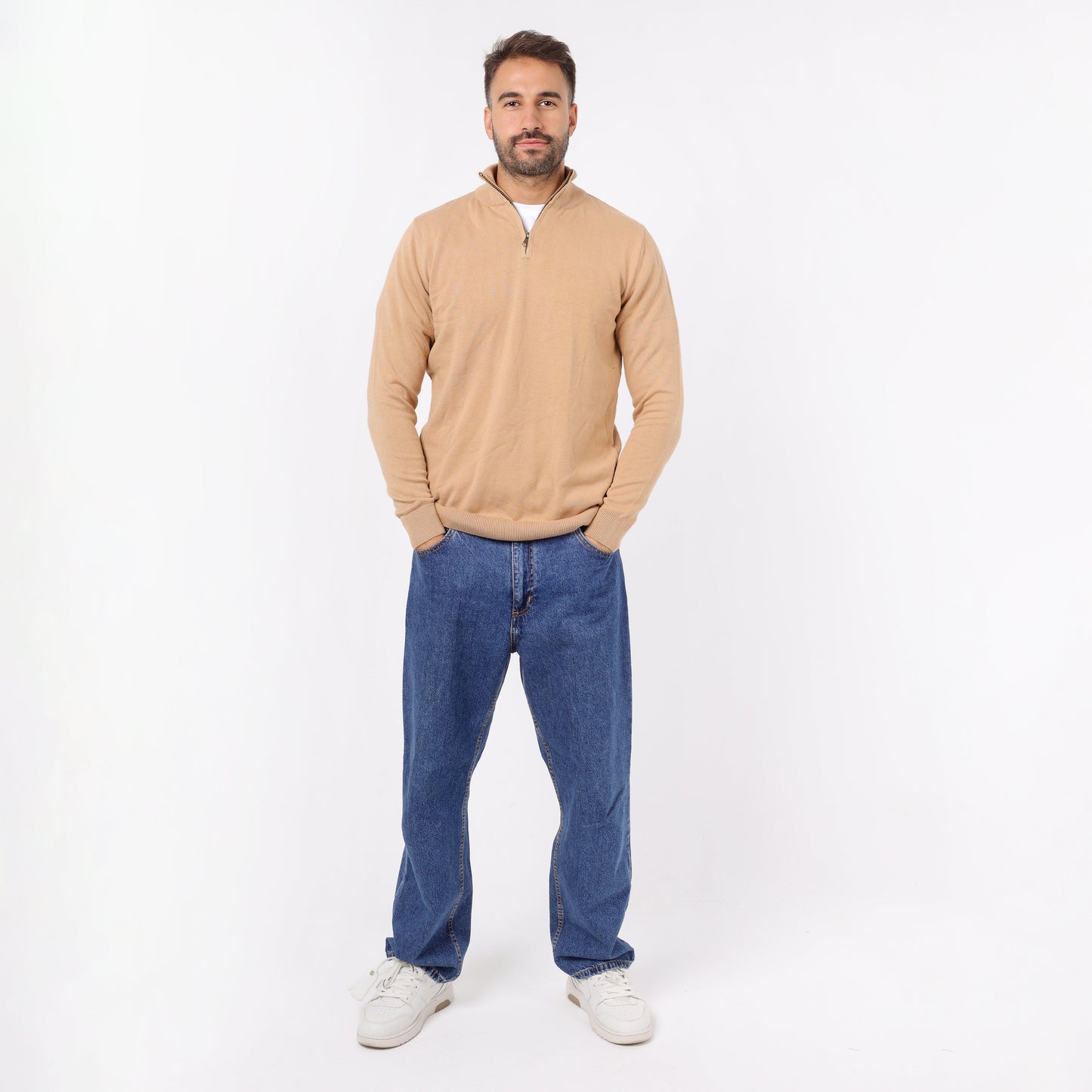 Mens Half-Zip Knit Sweater