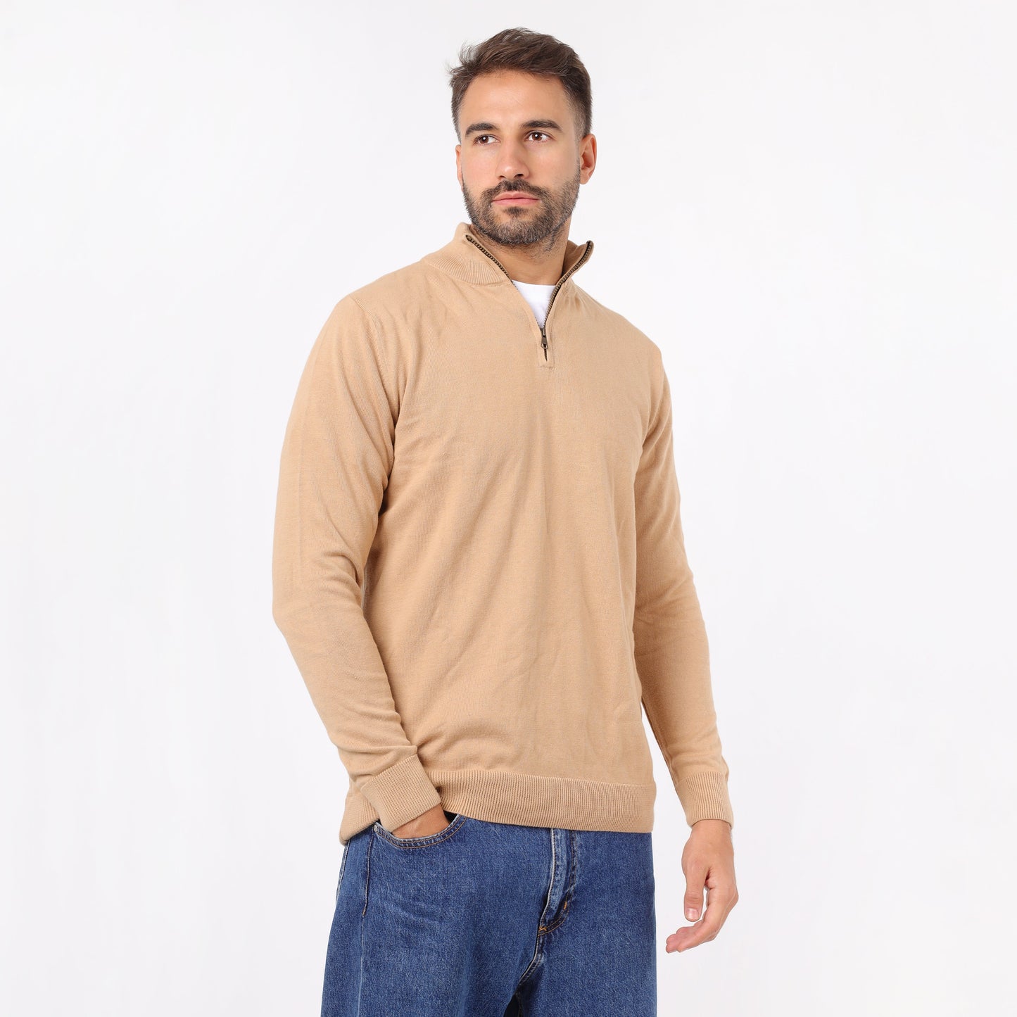 Mens Half-Zip Knit Sweater