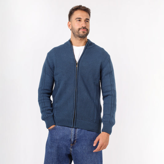 Men's Zip-Up Knit Sweater