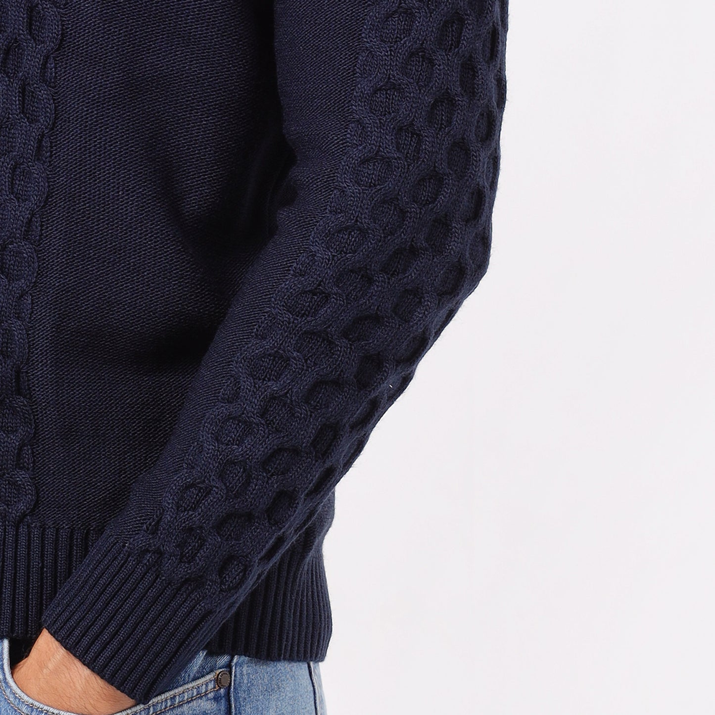 Men's Zip-Up Knit Sweater