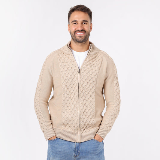 Men's Zip-Up Knit Sweater