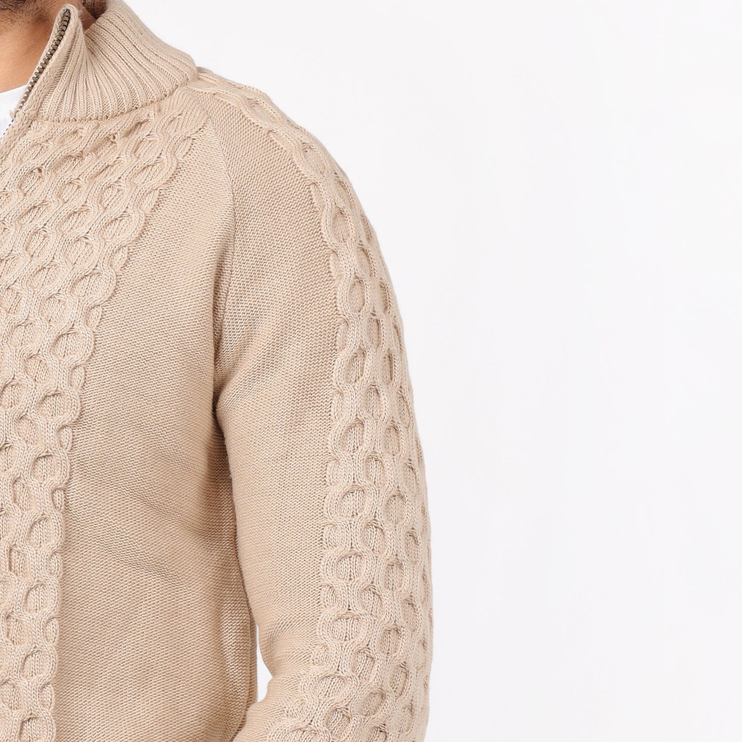Men's Zip-Up Knit Sweater