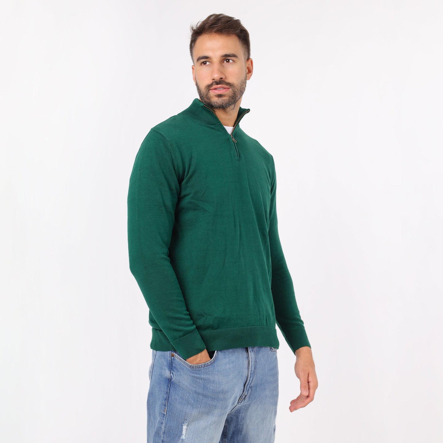 Mens Half-Zip Knit Sweater