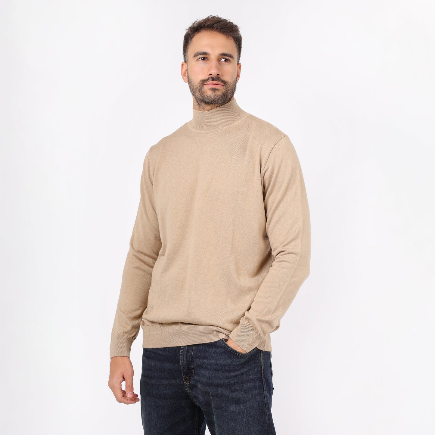 Men's Turtleneck Knit Sweater