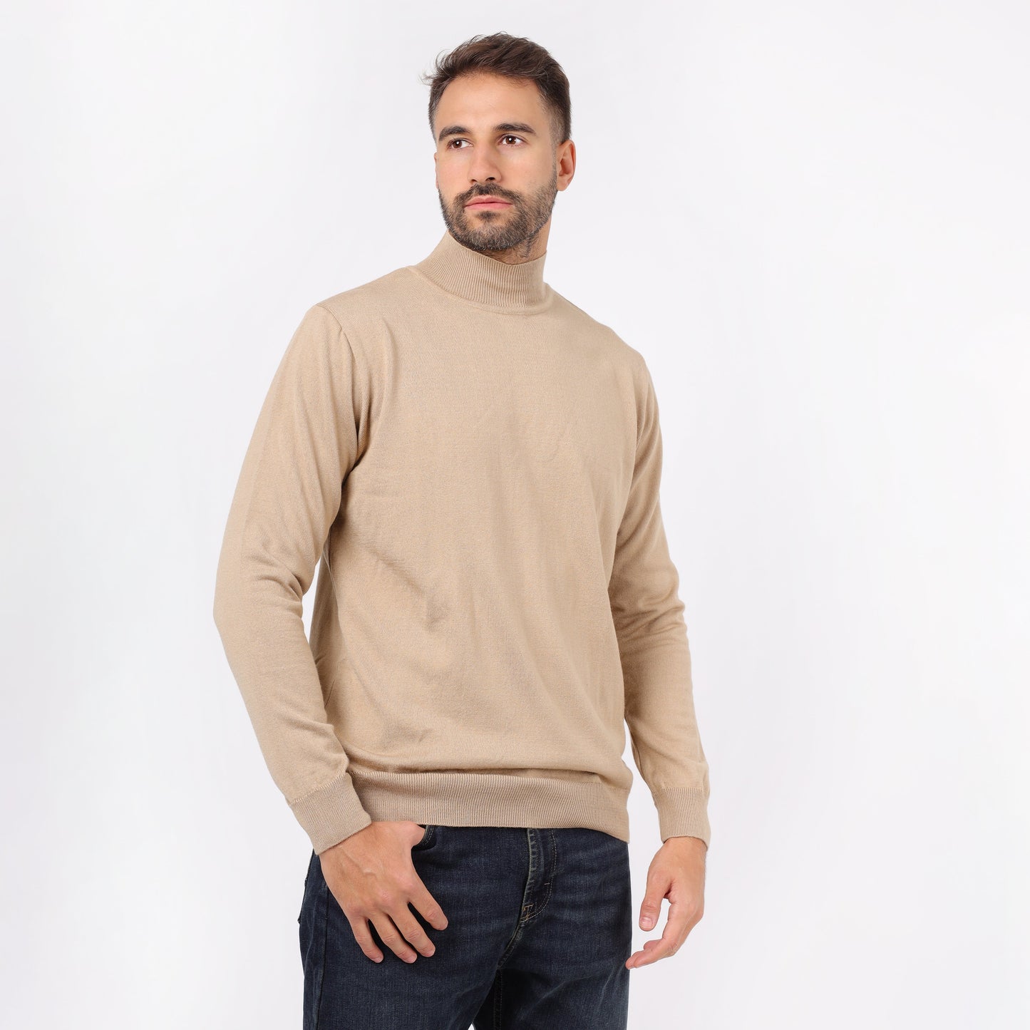 Men's Turtleneck Knit Sweater