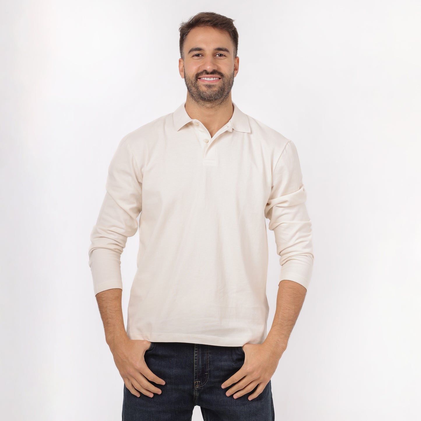 Men’s Cotton Long Sleeves Polo Shirt