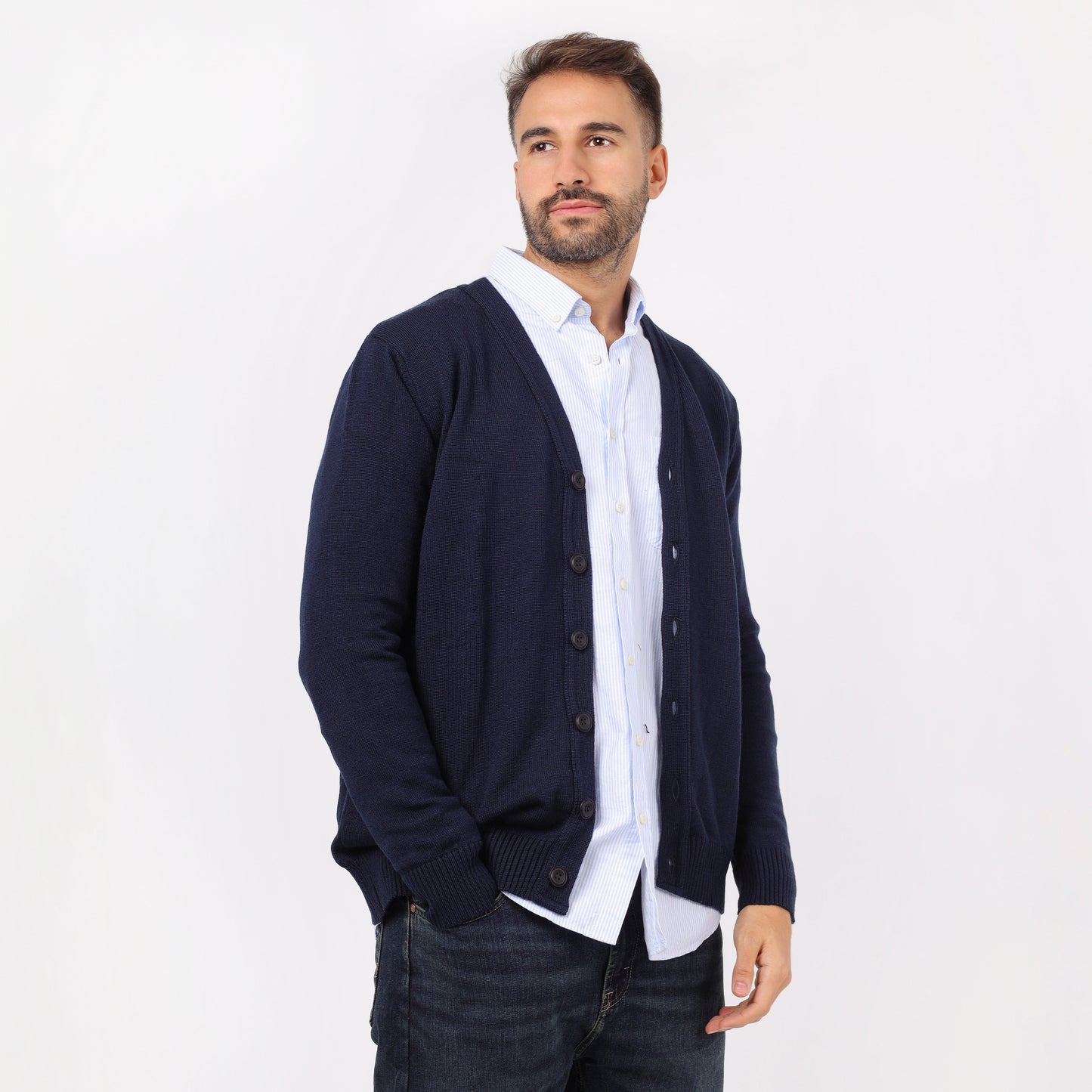 Men's Button-Up Knit Sweater