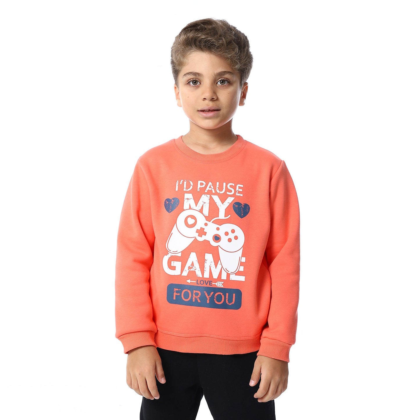 Boys Melton Printed Sweatshirt