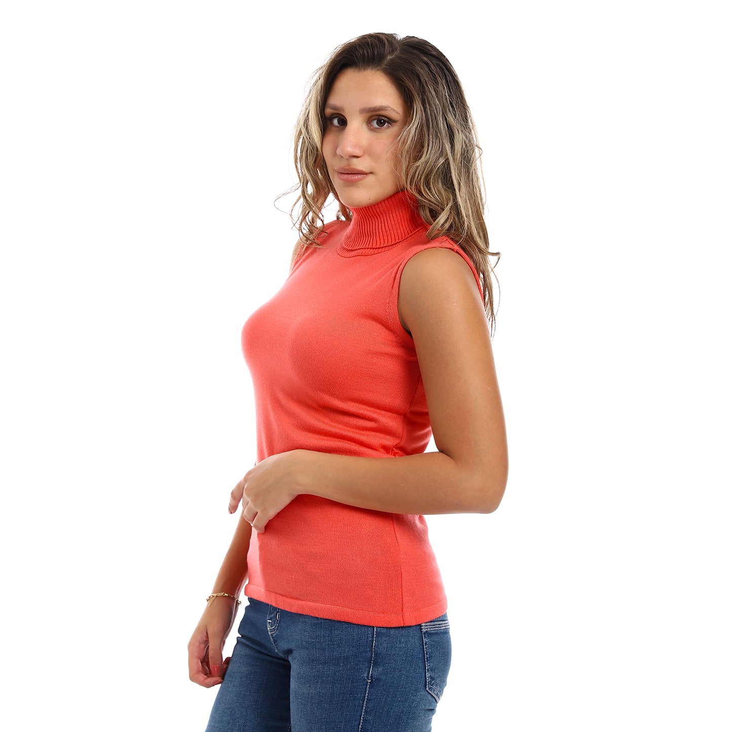 Women's Sleeveless Turtle Neck Pullover