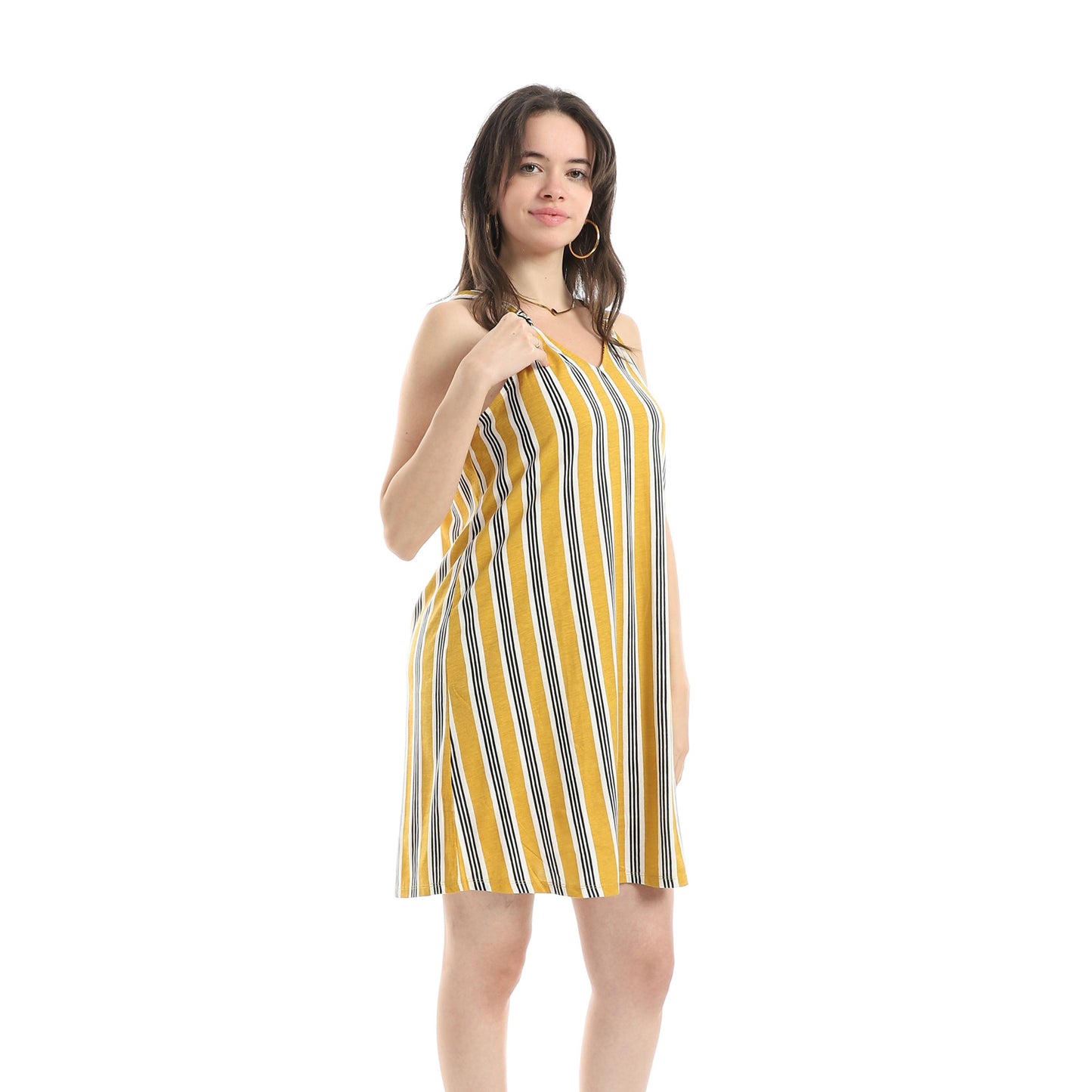 Women's Striped Sleeping Dress