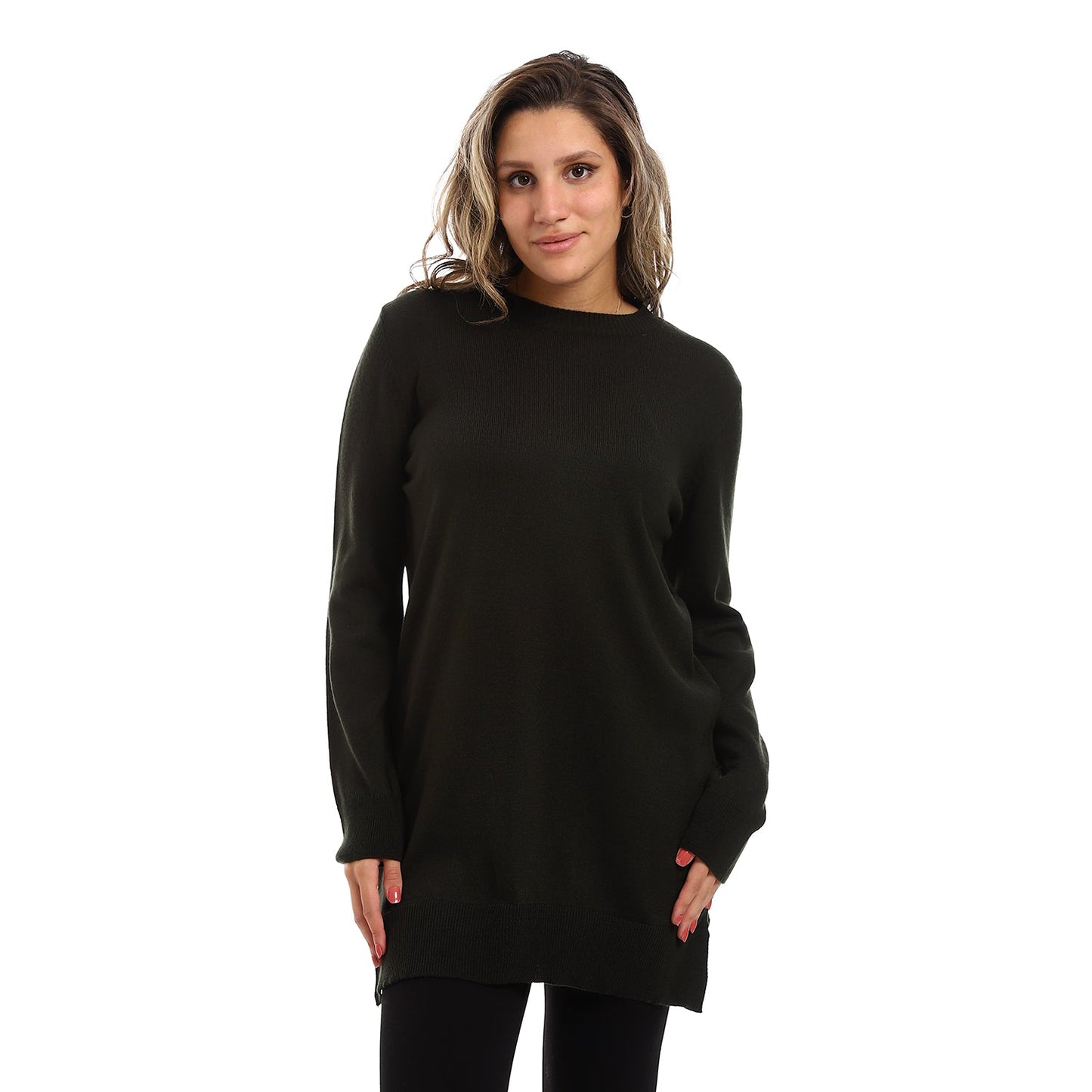 Women's Crew Neck Plain Pullover
