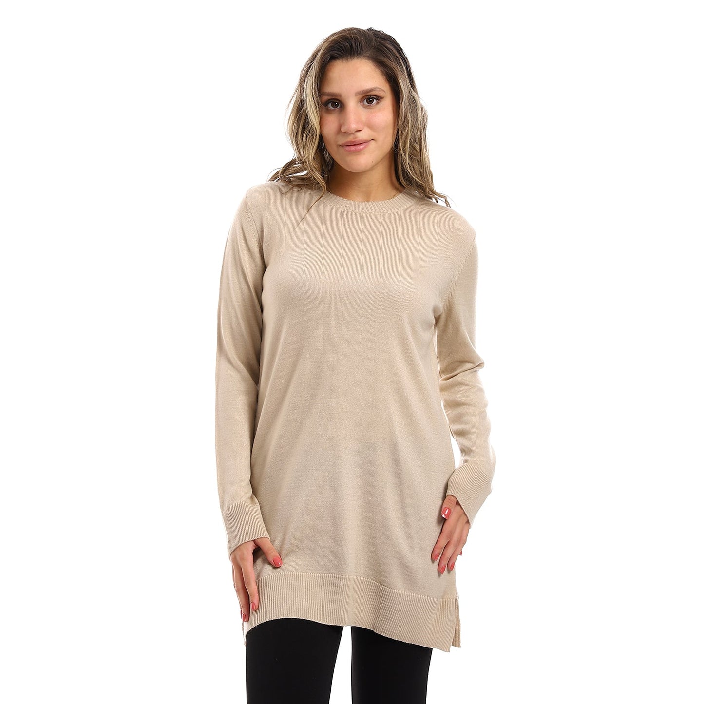 Women's Crew Neck Plain Pullover