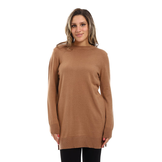 Women's Crew Neck Plain Pullover