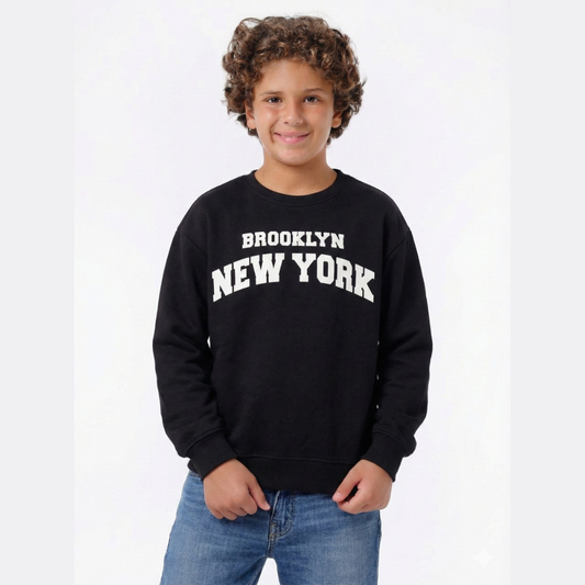 Boys Melton Printed Sweatshirt