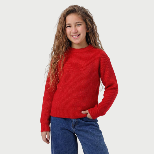 Girls Crew Neck Knit Sweater