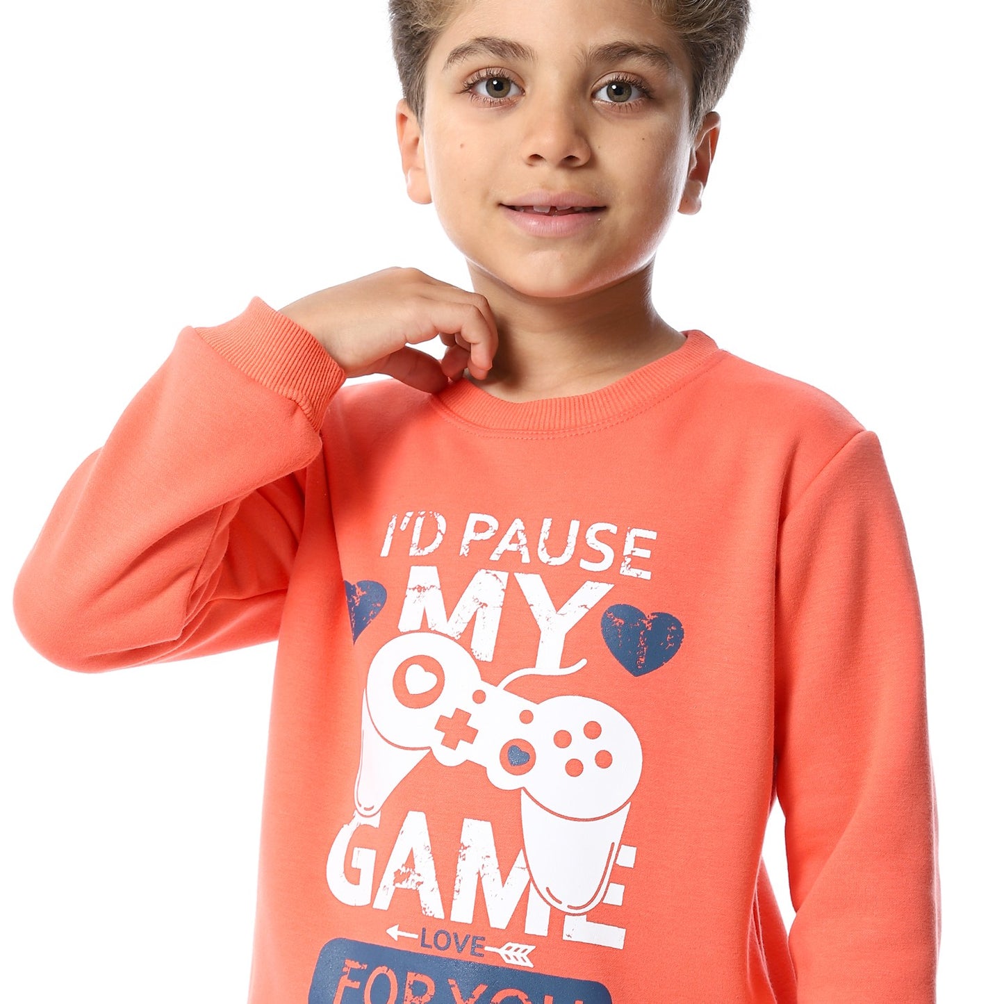 Boys Melton Printed Sweatshirt