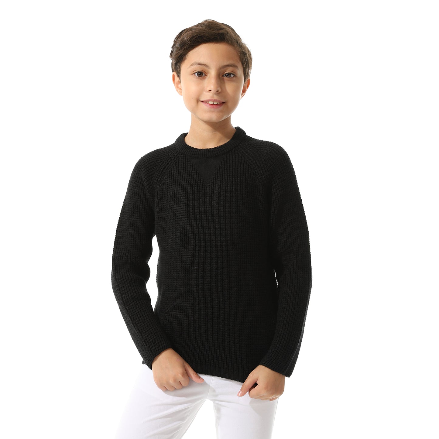 Boys Knit Crew Neck Pullover