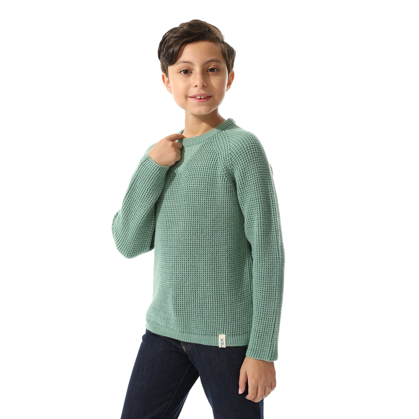 Boys Knit Crew Neck Pullover