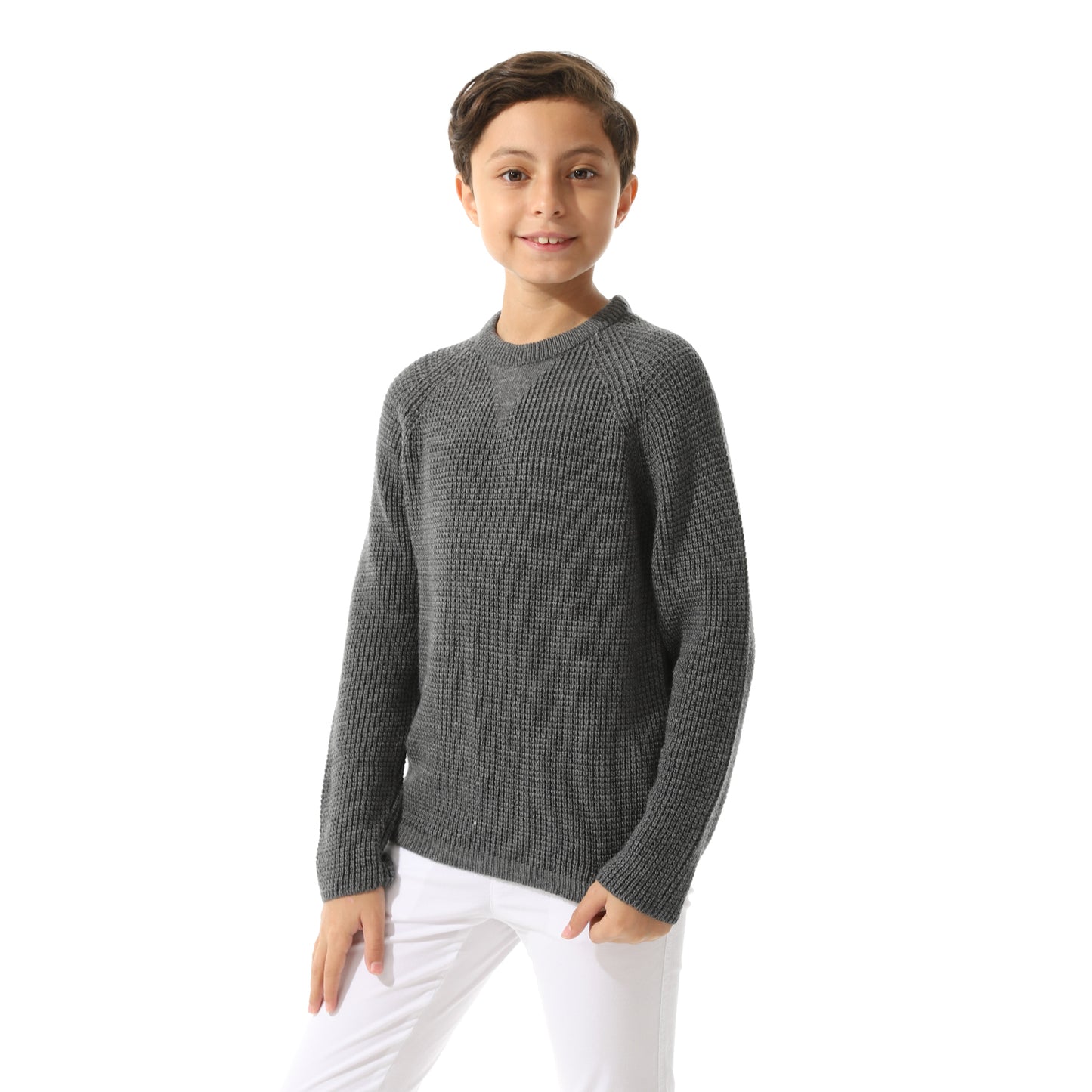 Boys Knit Crew Neck Pullover