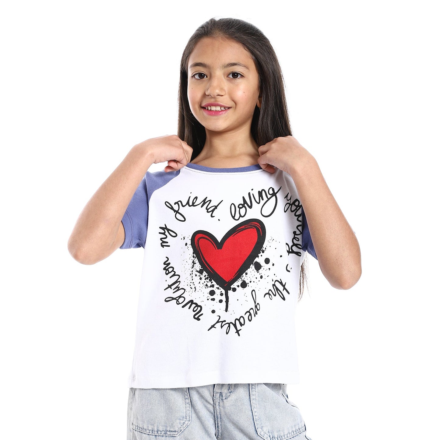 Girls Cotton Printed T-Shirt