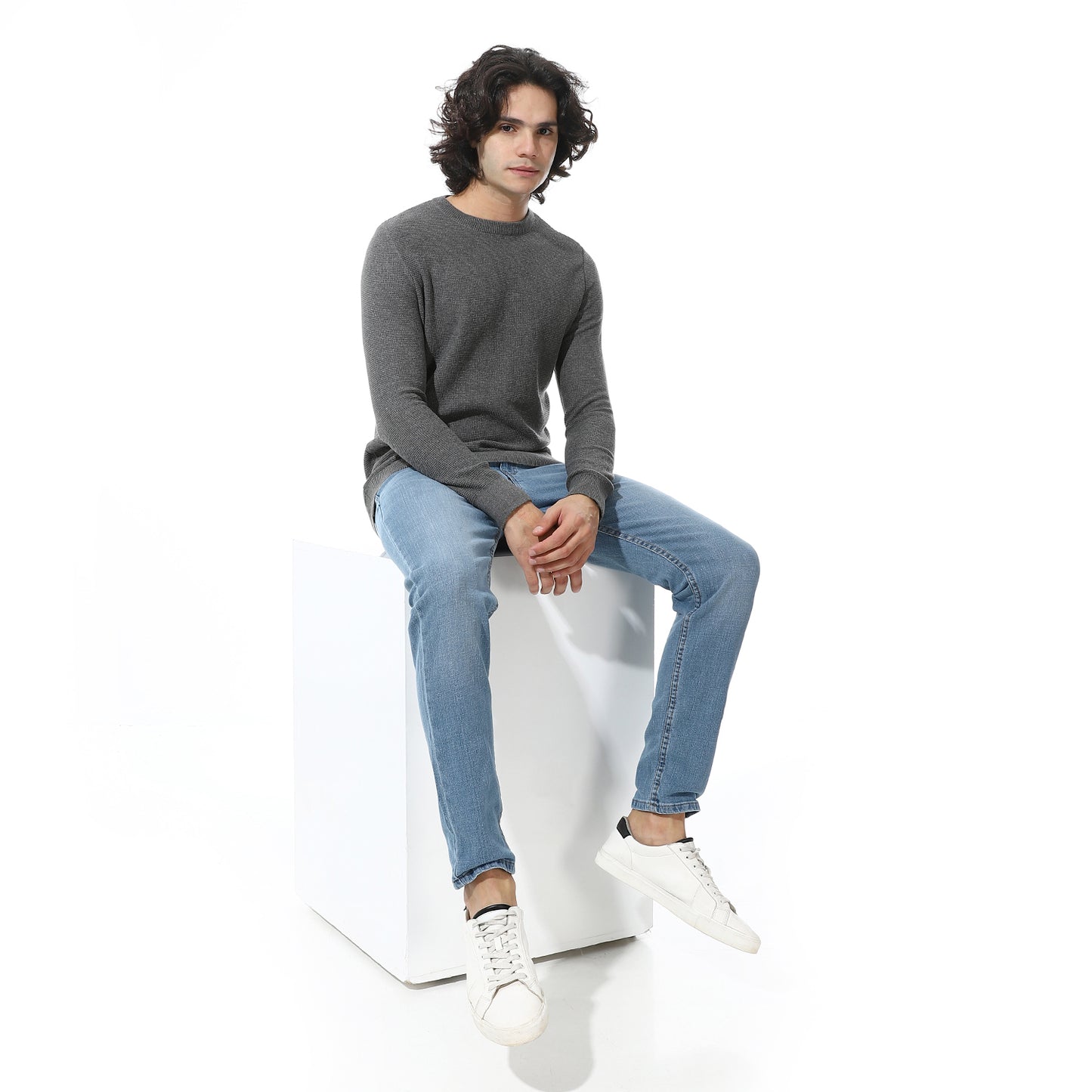Men's Crewneck Plain Sweater