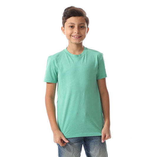 Boys Cotton Plain T-Shirt