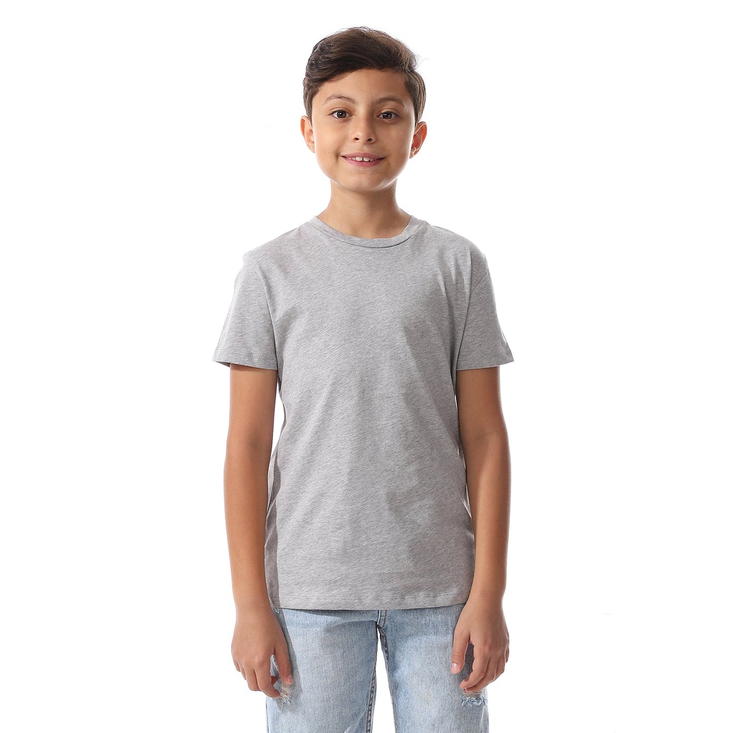 Boys Cotton Plain T-Shirt