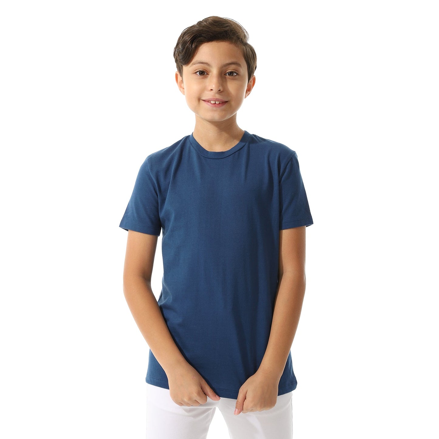 Boys Cotton Plain T-Shirt