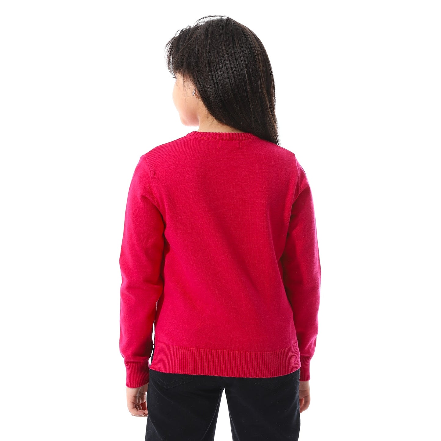 Girls Cropped Crew Neck Pullover