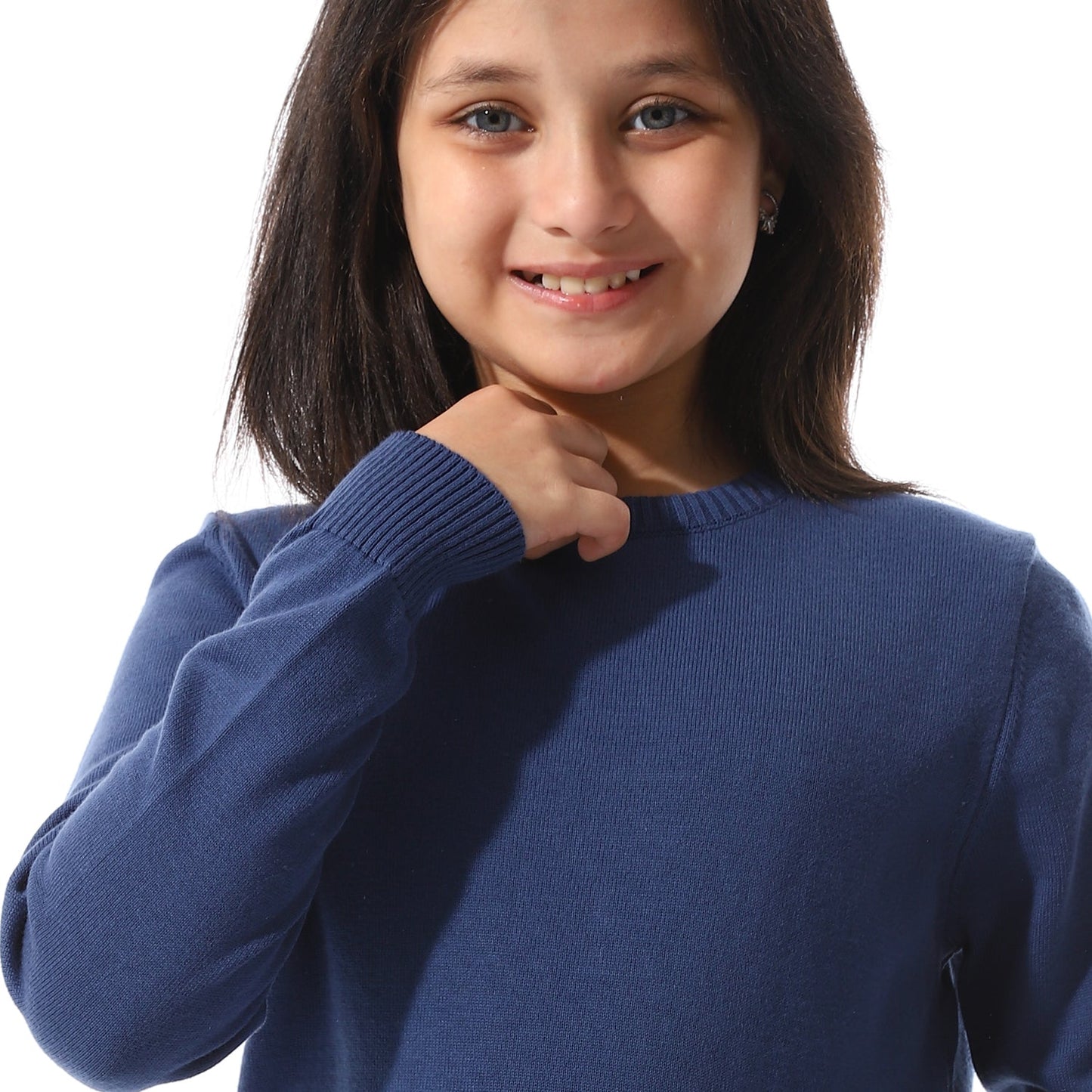 Girls Cropped Crew Neck Pullover