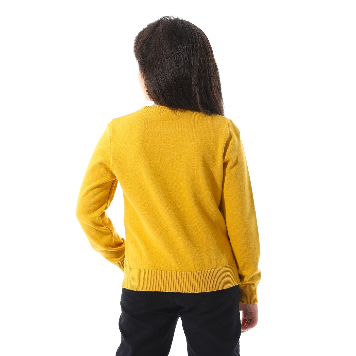 Girls Cropped Crew Neck Pullover
