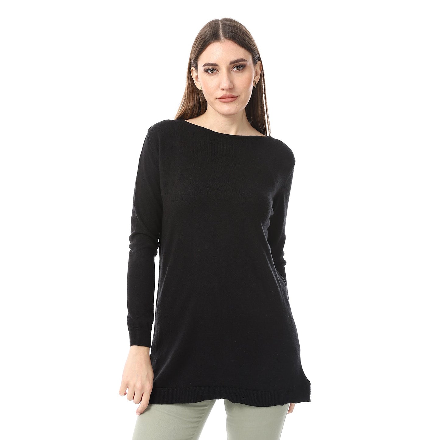Women's Crew Neck Plain Pullover