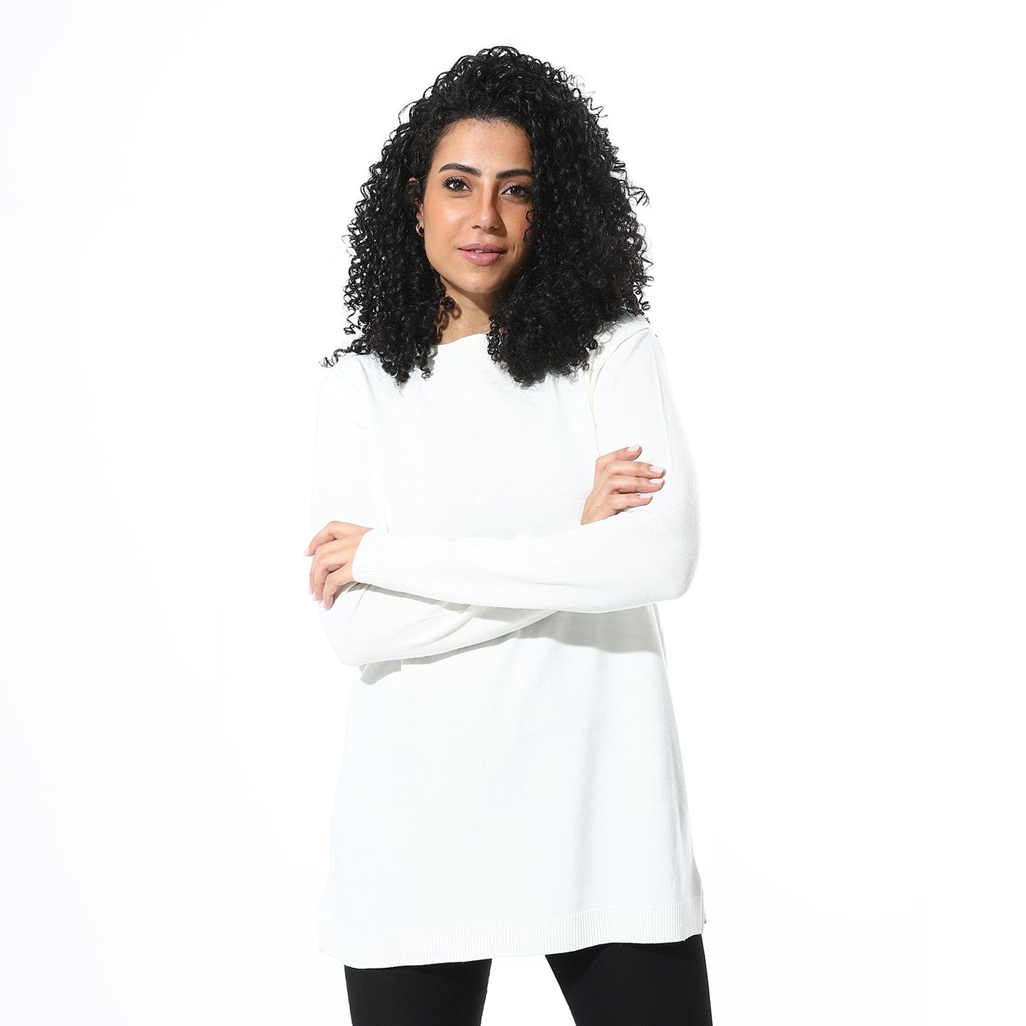 Women's Crew Neck Plain Pullover