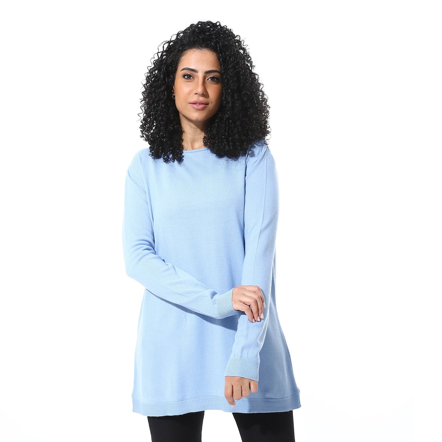 Women's Crew Neck Plain Pullover