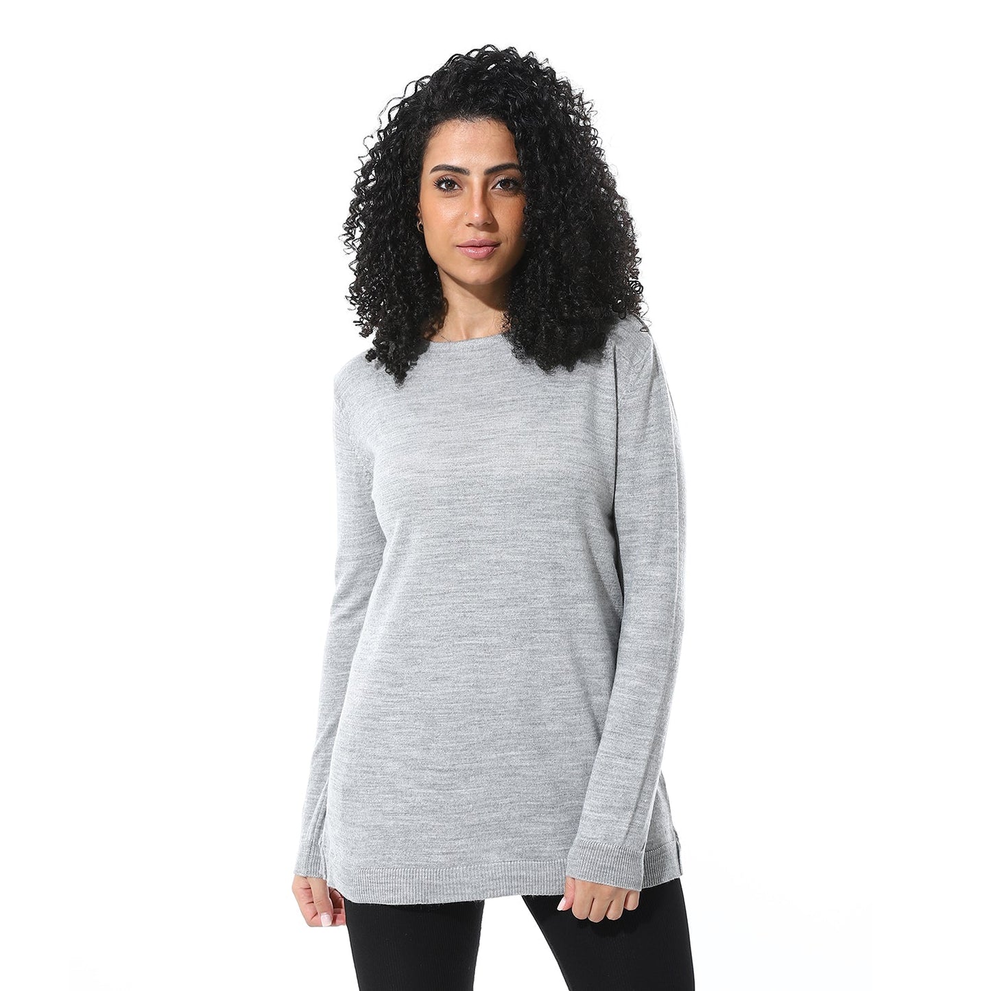 Women's Crew Neck Plain Pullover