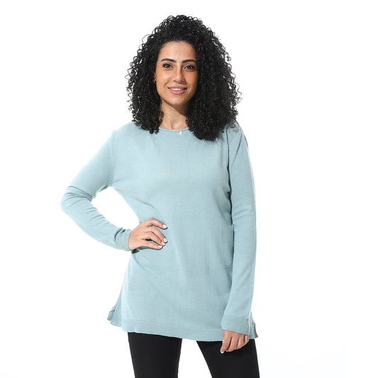 Women's Crew Neck Plain Pullover
