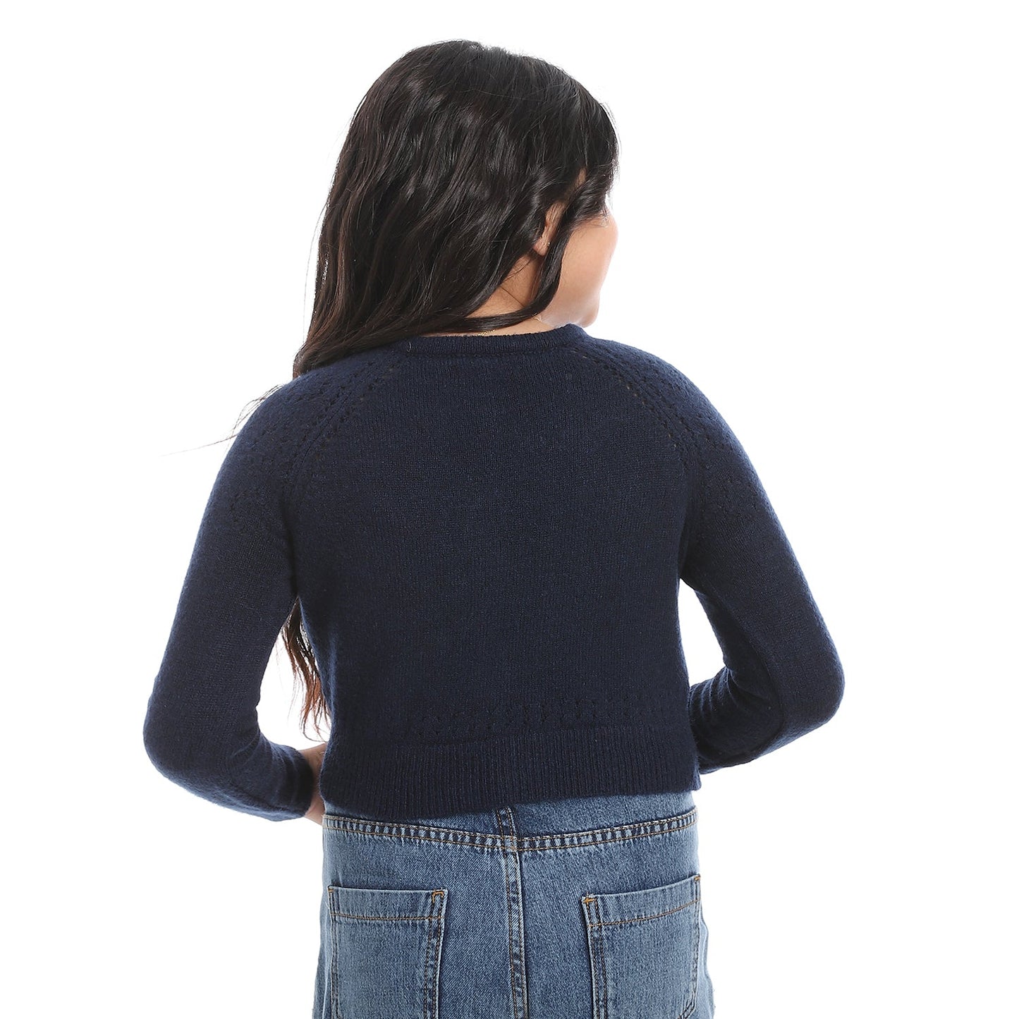 Girls Button-Up Knit Cardigan